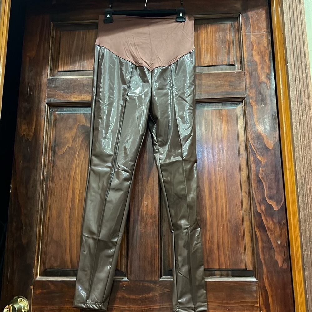 Size S Brown Maternity Leggings